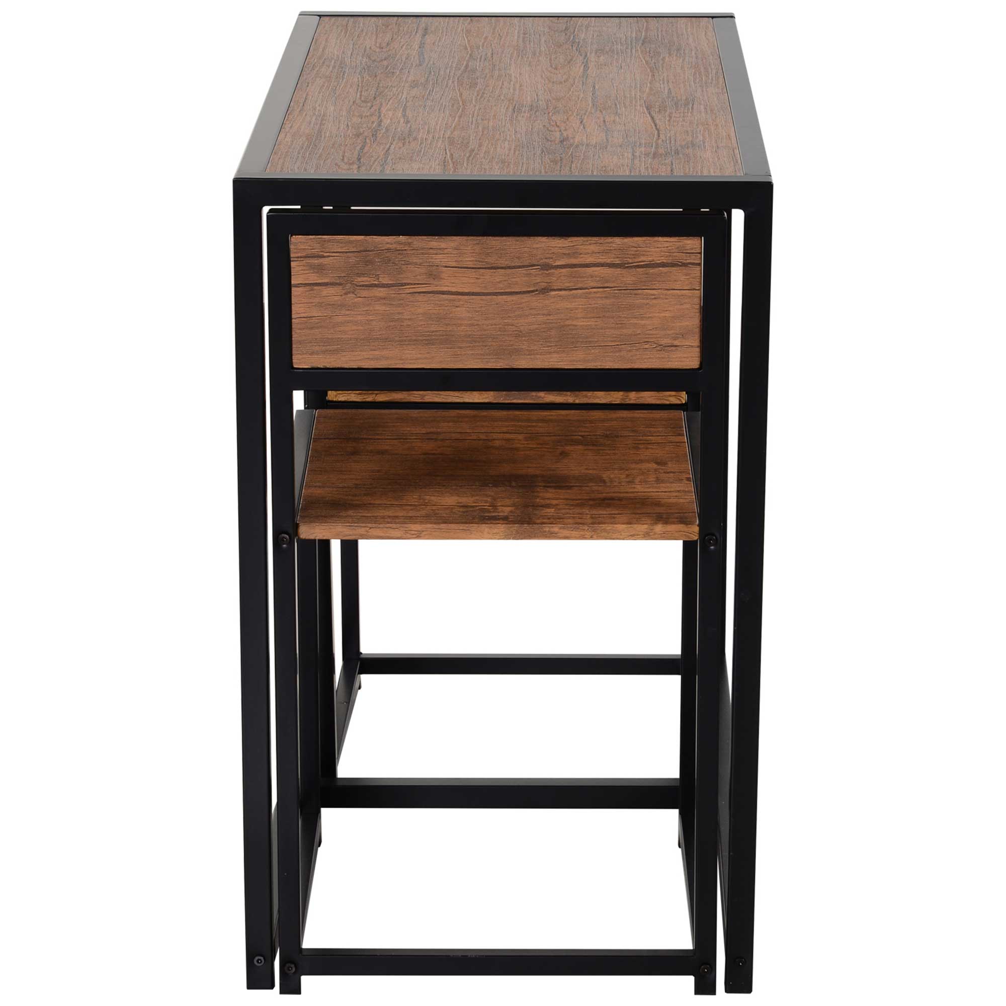 3 daļu bāra galda komplekts, dabīga, melna, MDF, tērauds, 90 x 47 x 76 cm - Image 8