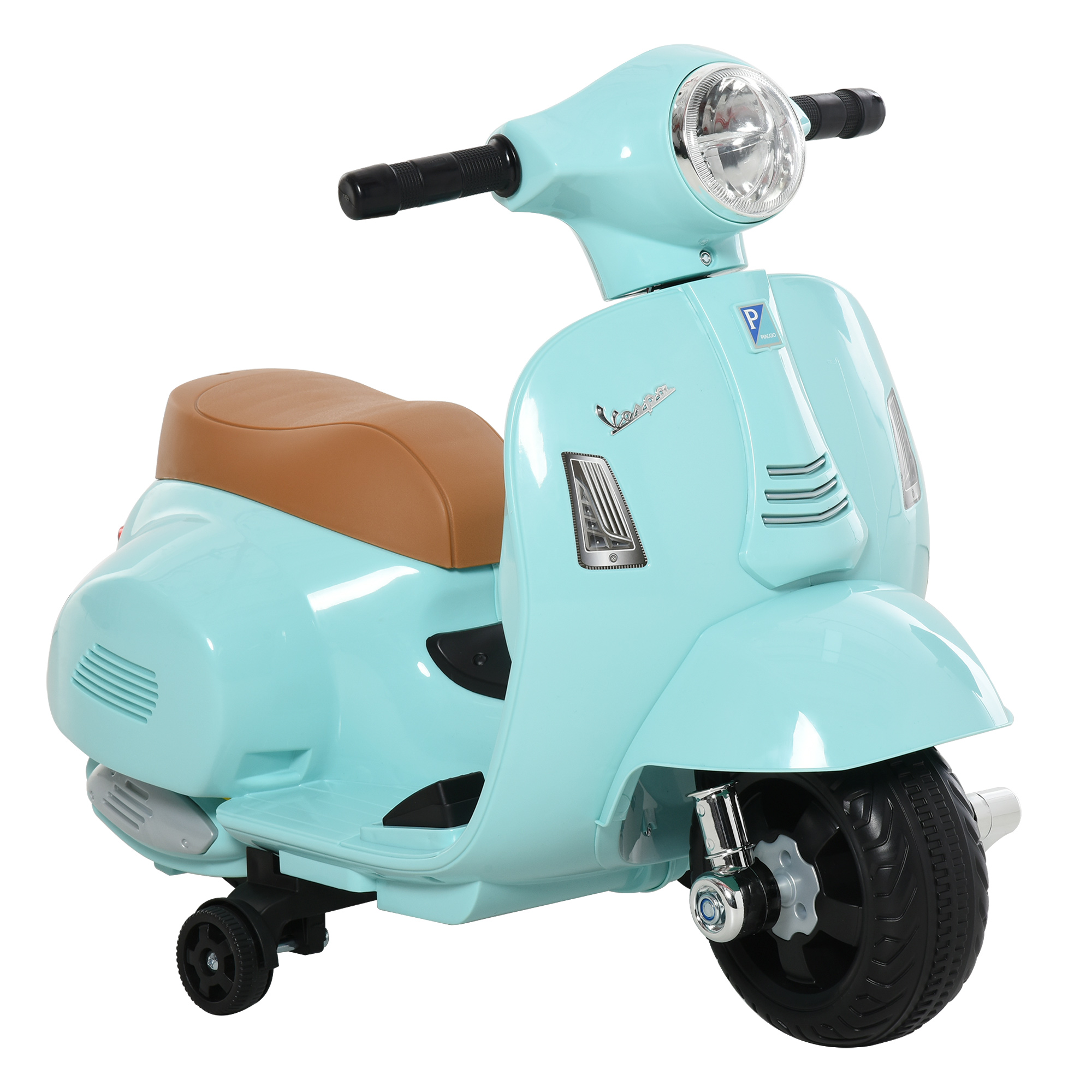 Elektriline laste mootorratas VESPA, roheline, 66,5 x 38 x 52 cm