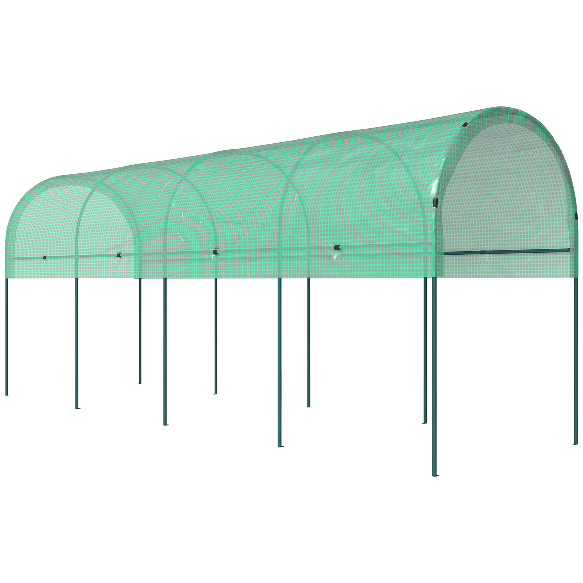 Kasvuhoone kaarkatusega, 400 x 120 x 170 cm, roheline