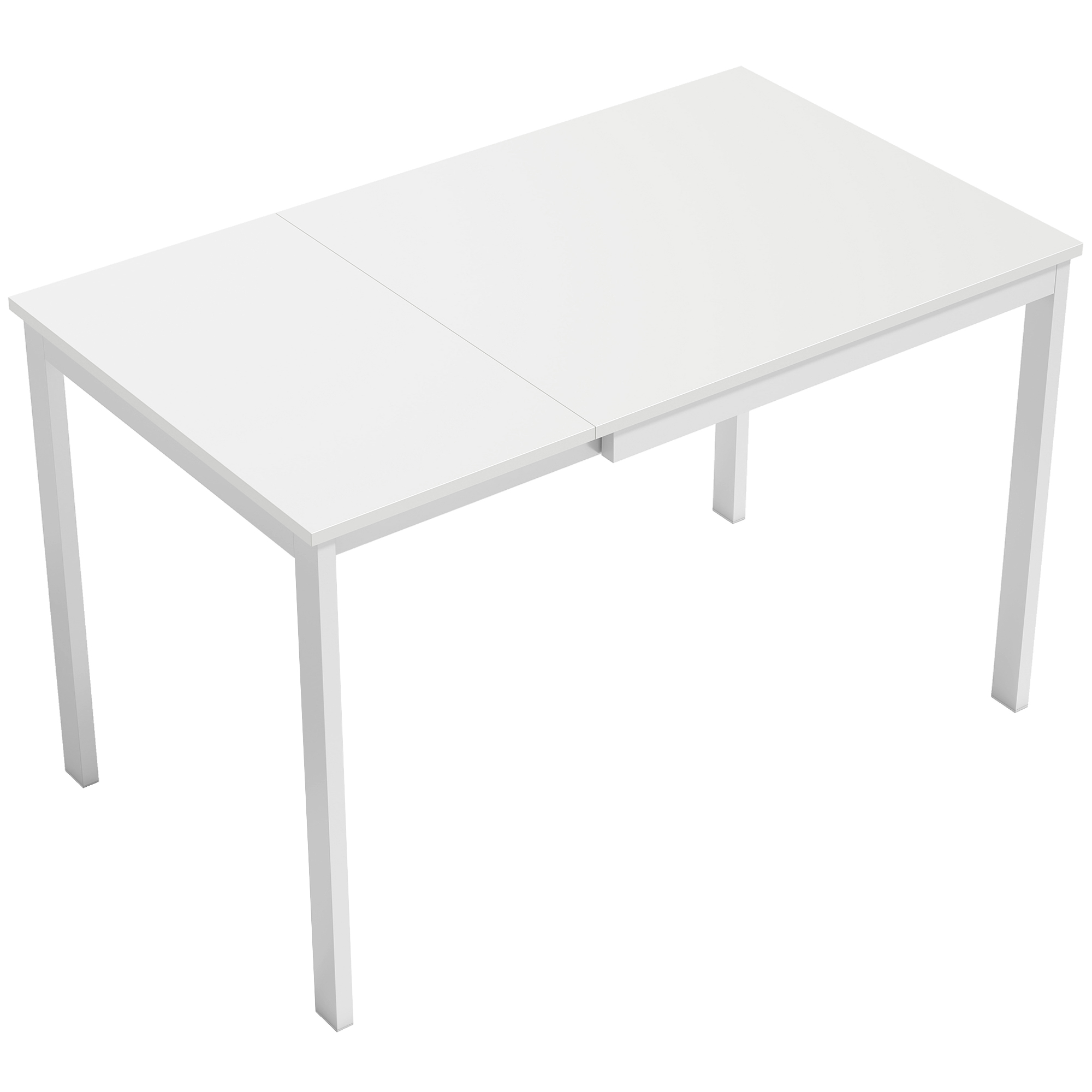 Söögilaud 80–120 cm, 4–6 inimesele, valge