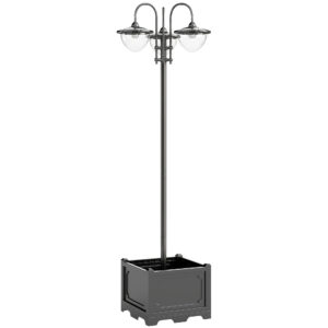 Päikeseaia latern metallist, must, 189 cm