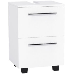 Badezimmerschrank su stalčiumi, baltas, 41,5 x 35,5 x 59 cm