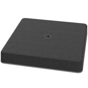 Varjualuse aluse raskused, 4 tk, must, 89 x 89 x 10,5 cm