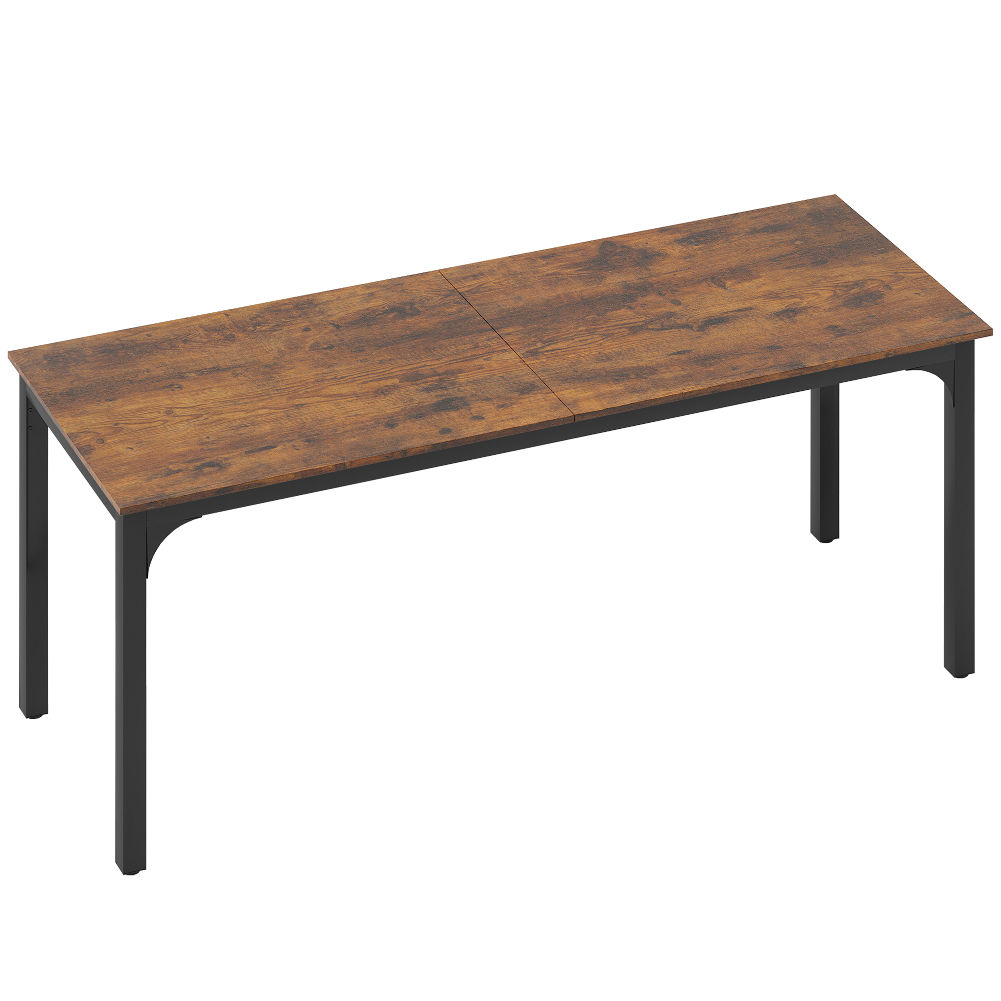 Rašomasis stalas, kompiuterinis stalas, rustikinio dizaino, 200 x 60 x 75 cm, ruda