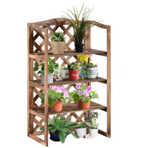Lillede alus, 3 tasandit, naturaalne puiduvärv, kuusepuit, 75 x 38 x 120 cm