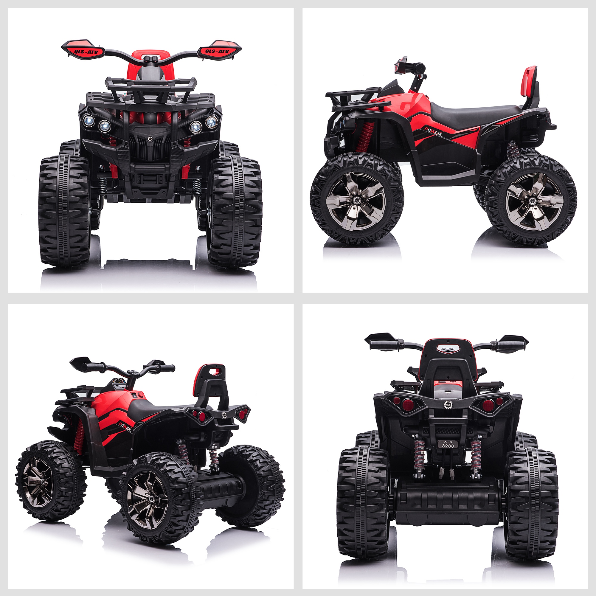 Elektrisks bērnu kvadracikls, sarkans, 100 x 65 x 73 cm, 3-8 km/h, 30 kg - Image 8