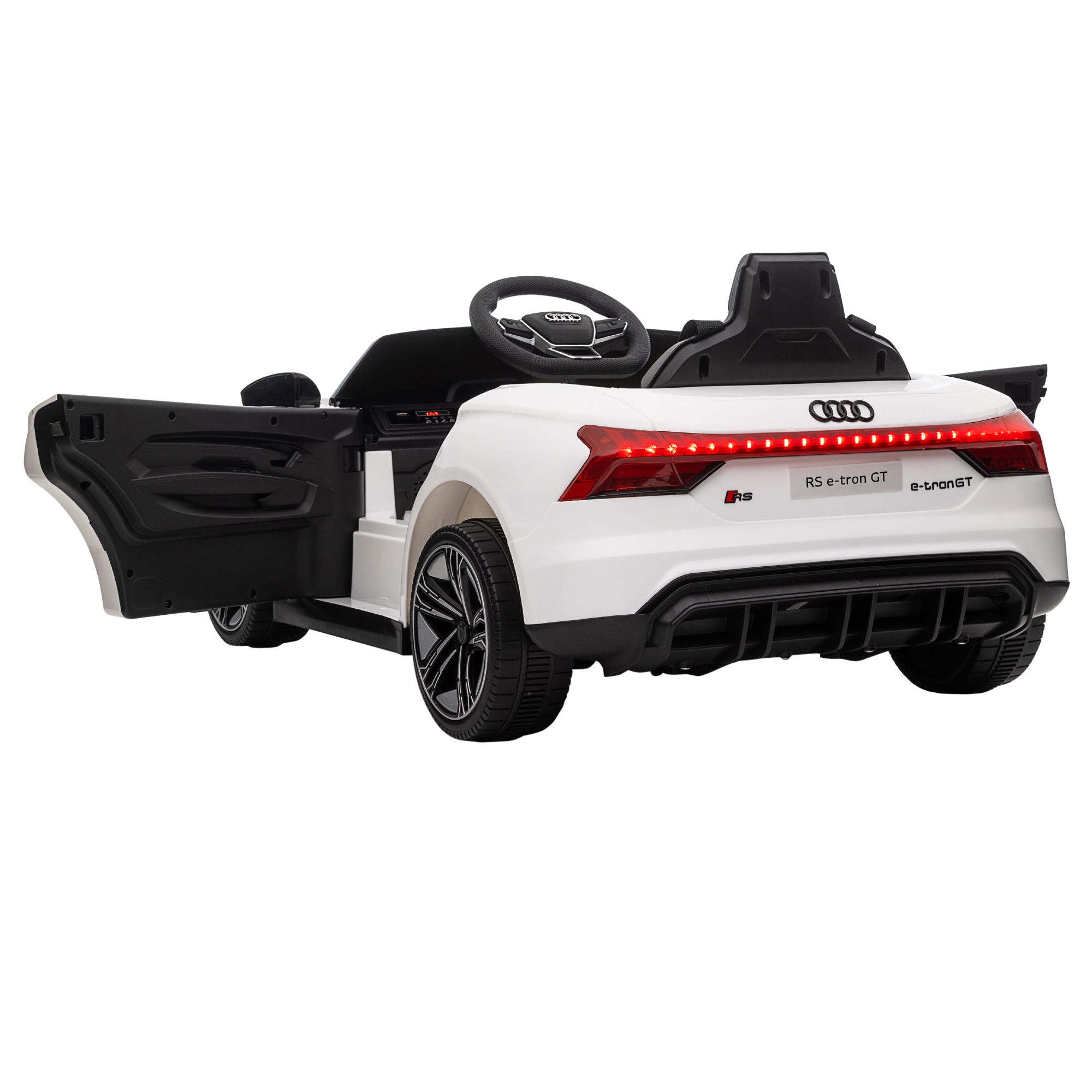 Lasten sähköauto Audi RS e-tron GT, valkoinen, 103 x 58 x 41 cm - Image 6