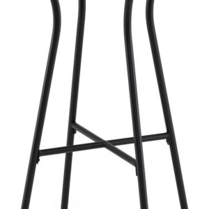 Ulkobaaripöytä, pyöreä, metallia, musta, 56 x 56 x 93 cm