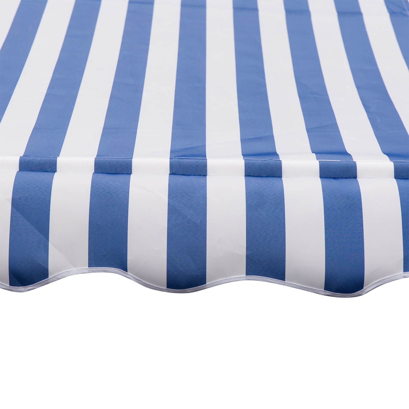 Kiinnitysmarkiisi käsikammella, korkeus säädettävä, 300 x 150 cm, sininen + valkoinen - Image 9