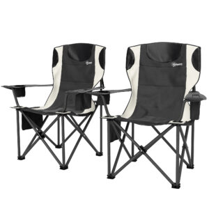 2 tk kokkupandav matkatoolide komplekt, must, 94 x 62 x 100 cm
