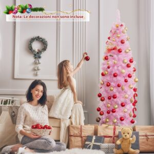 180 cm Roosa Kunstpencil Kuusk 250 LED