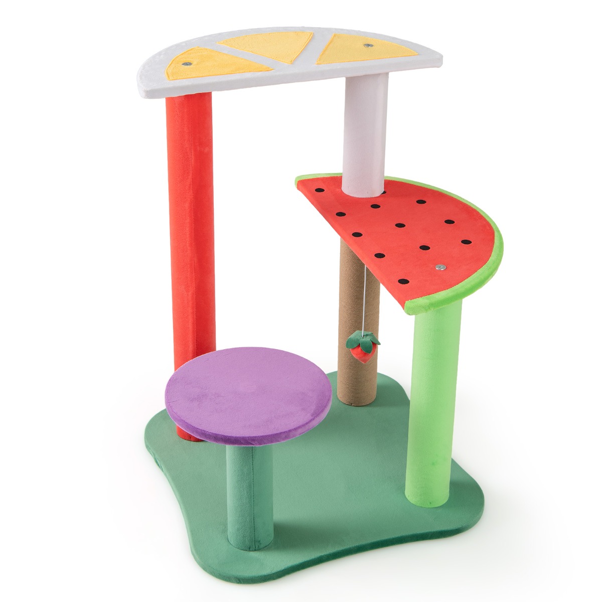 69 cm Daudzlīmeņu Kaķu Koks Augļu Dizainā - Image 7