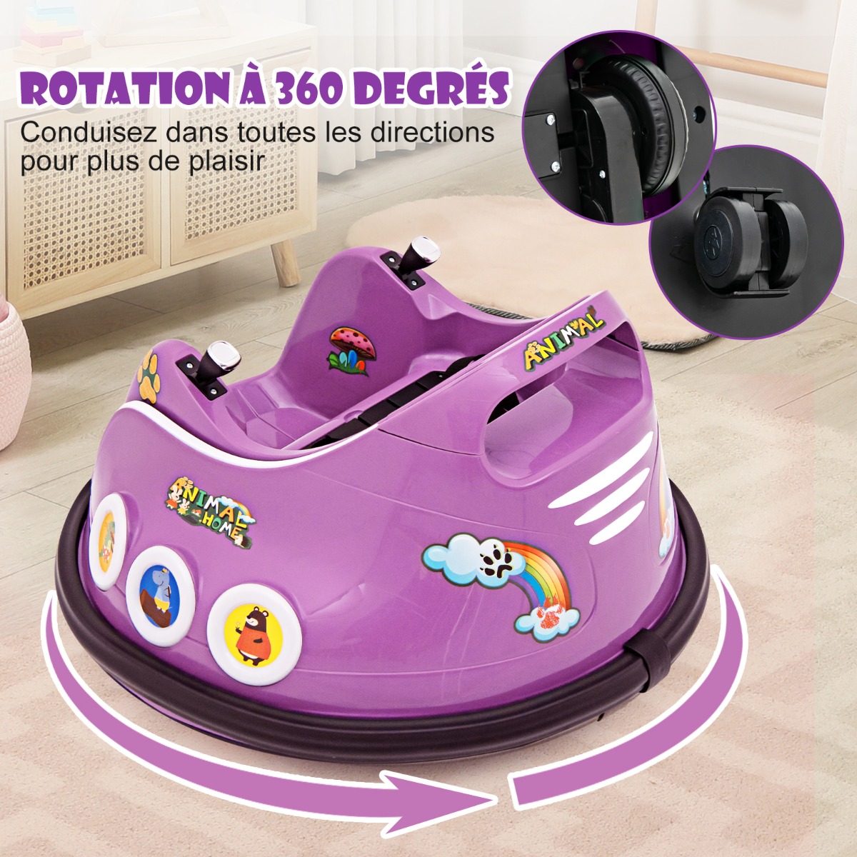 12V Bērnu buferauto violets - Image 4