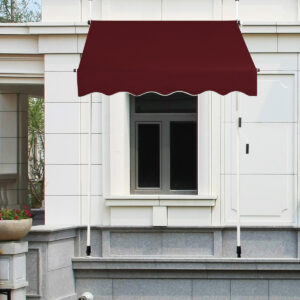 Rokas regulējams markīze 150x125 cm sarkana