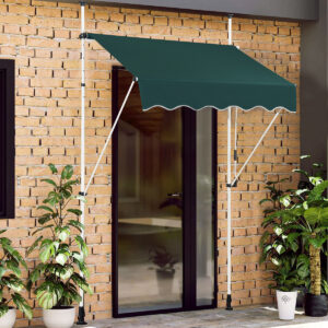 Rokas regulējams markīze 150x125 cm zaļa