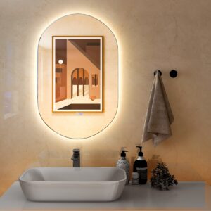 80x50 cm LED ovaalne vannitoa peegel