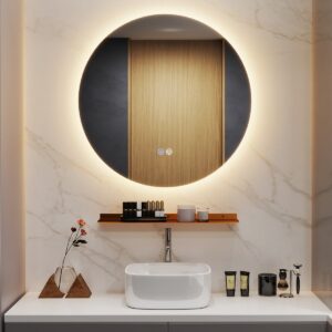 60cm LED Vannitoa Peegel 3 Värvitooni ja Reguleeritav Heledus