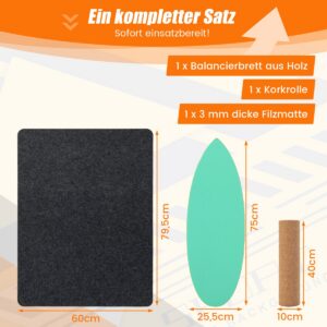 3-ühes puidust tasakaalulauakomplekt rohelisega
