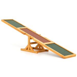 Puidust Koera Agility Kiik 179x30x55 cm Kollane
