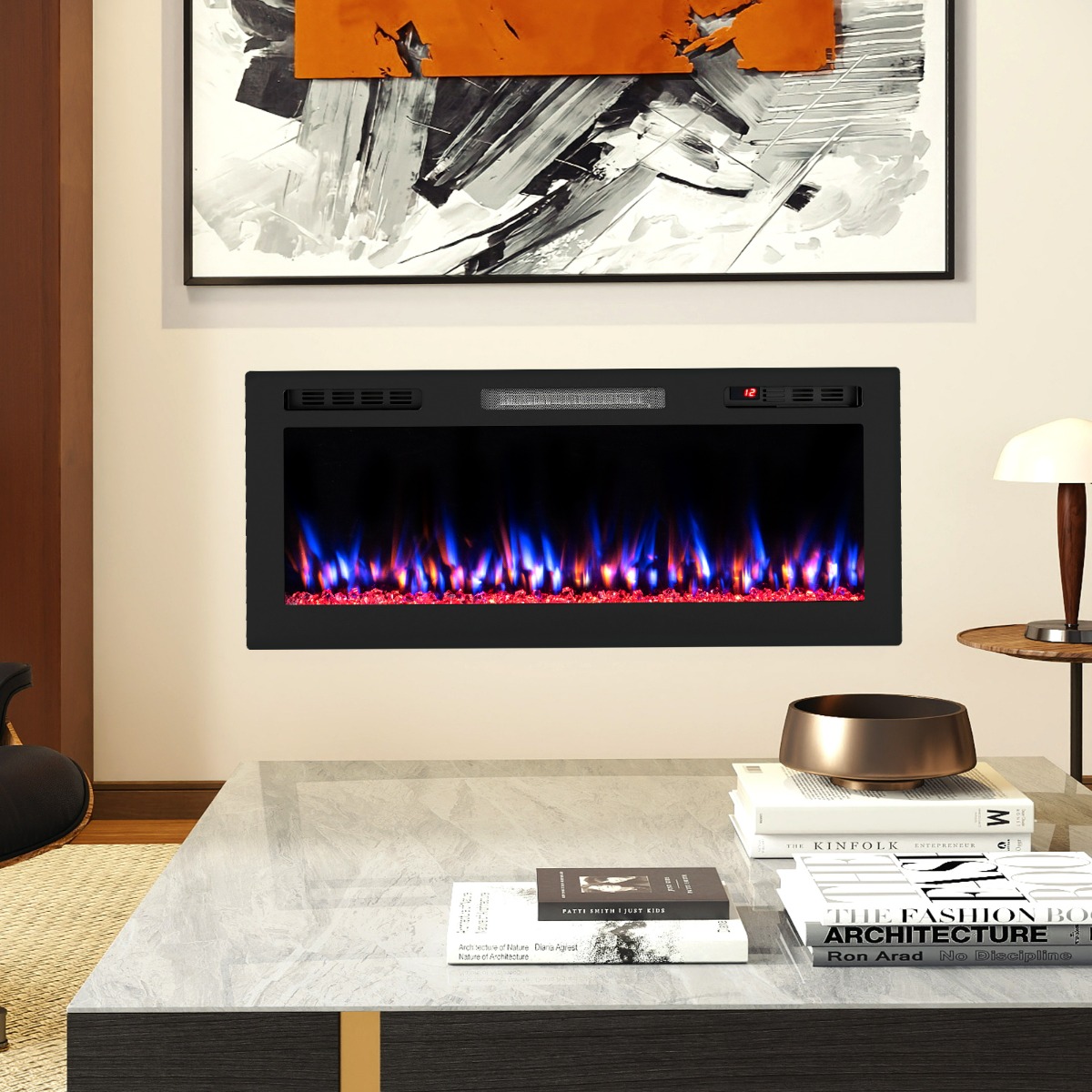 Elektrinė židinys su Alexa ir Google, 750W/1500W - Image 2