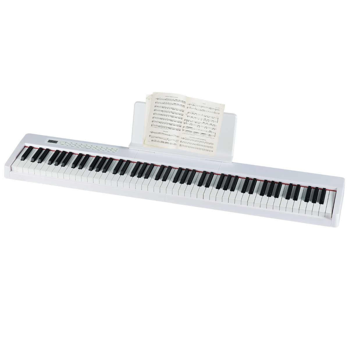 88 klavišų pilno dydžio elektrinis pianinas baltas