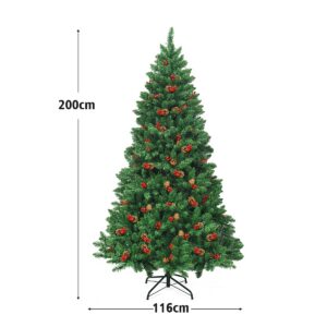 200 cm Jõulupuu LED-valgustusega PVC