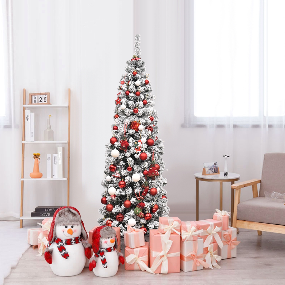 LED-valoilla varustettu tekokuusi 180cm
