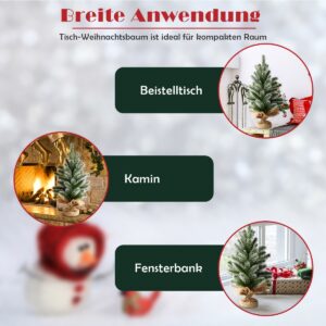 Mini kalėdinė eglutė 50 cm sniegu padengta stalo žalia