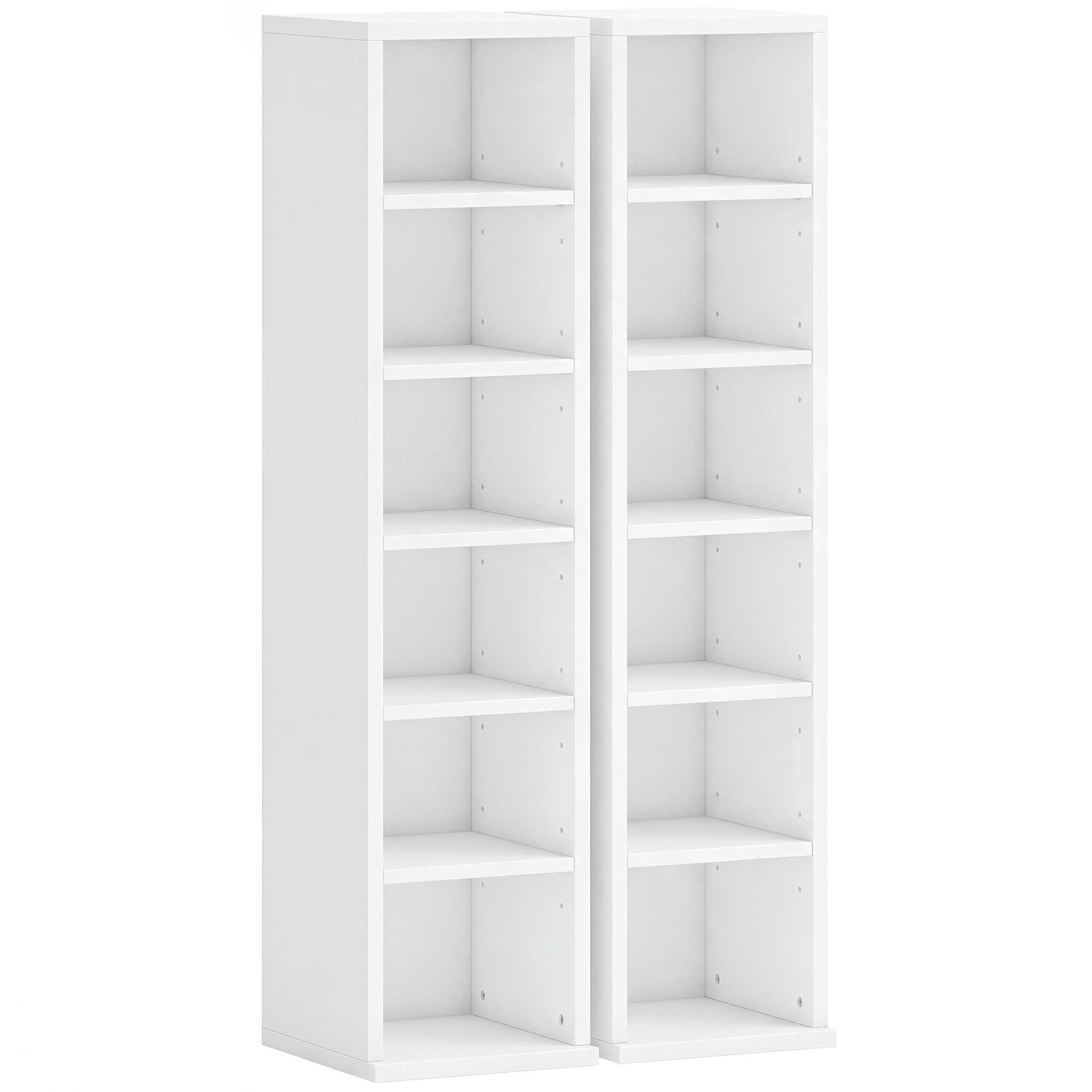 2-osaline cd riiulikomplekt, valge, 88,5 x 21 x 22,5 cm