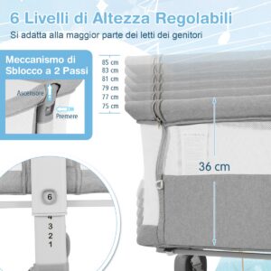 3in1 reisivoodi 6-kohaline reguleeritav hall