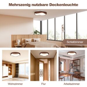 24W LED laevalgusti puidumustriga 41.5x10 cm