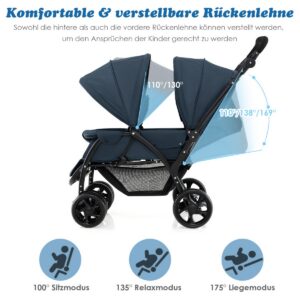 Kahekohaline volditav vanker tumesinine