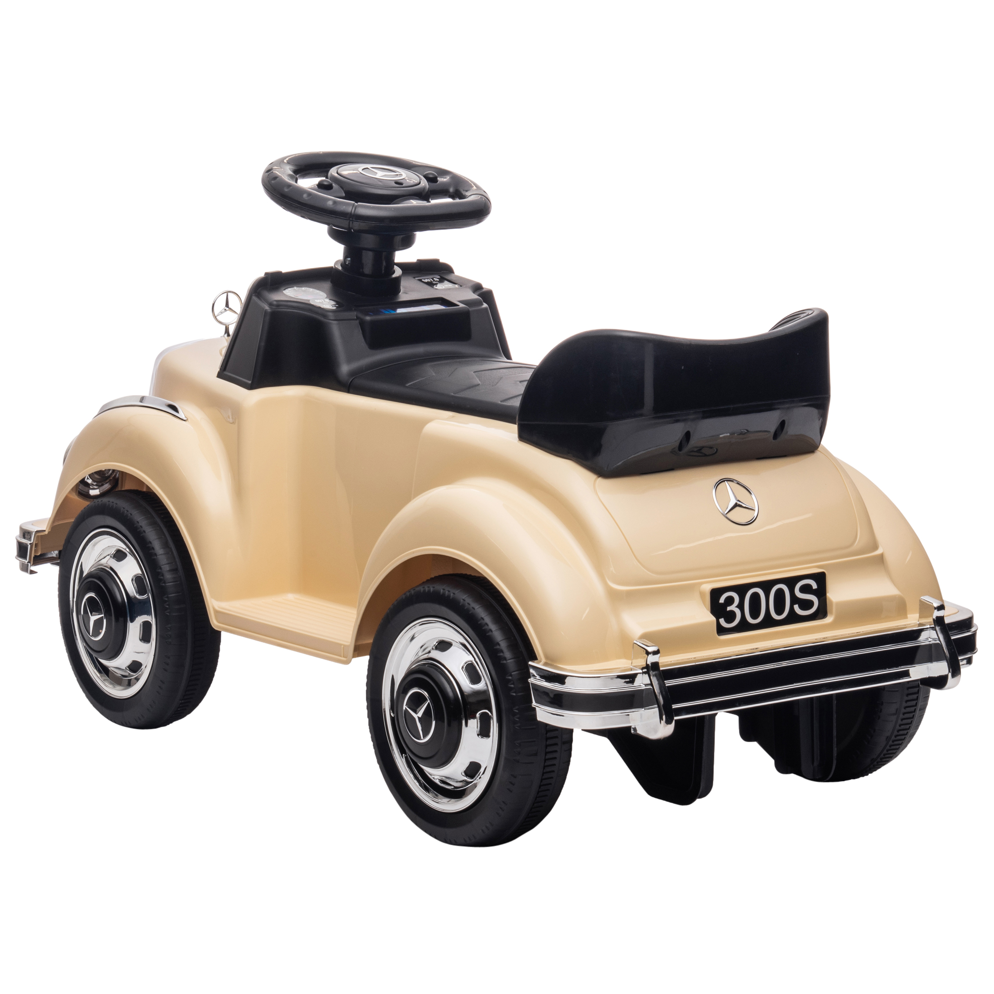 Vaikiškas stumiamas automobilis Mercedes-Benz 300S, smėlio spalvos, 77,5 x 41,5 x 45 cm - Image 8