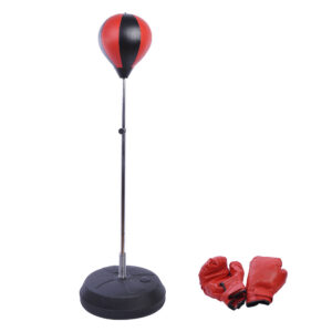 Poksimiskoti statiiviga, reguleeritav 125-145 cm, punane / must