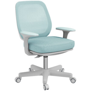 Toimistotuoli, ergonominen, kääntötoiminnolla, säädettävä korkeus, vihreä, 55 x 48 x 82,5-94,5 cm