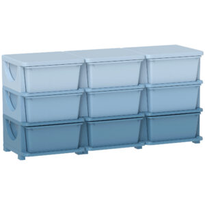 Laste hoiukast 9 sahtliga, sinine, 113 x 37 x 56,5 cm