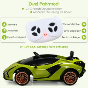 Laste elektriauto 12V Lamborghini roheline