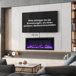 Elektriline kamin seinale 91.5x14x45 cm