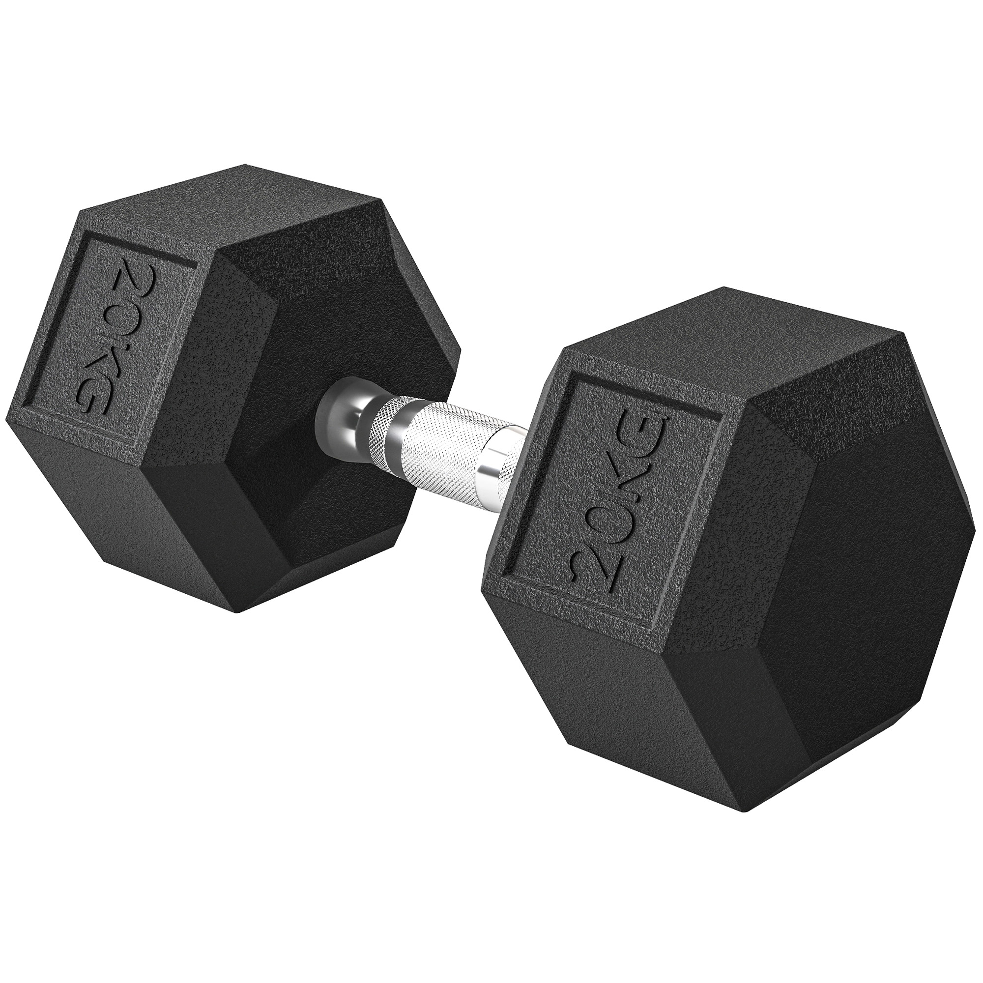 20 kg hantel, must, metall ja kumm