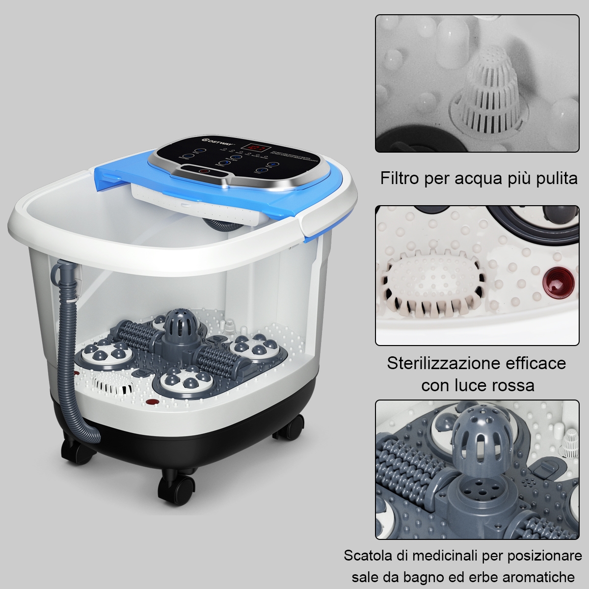 500W infrasarkanais shiatsu pēdu masieris - Image 5