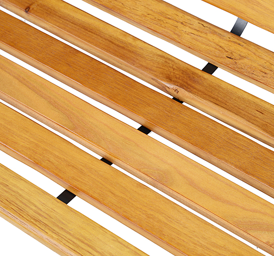 Puutarhapenkki 2 hengelle, teräs ja mäntypuu, luonnollinen, 122 x 60 x 83 cm - Image 8