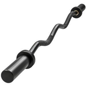 Olümpiline EZ-kõverdusvarras, teras, must, 120 cm, kuni 100 kg