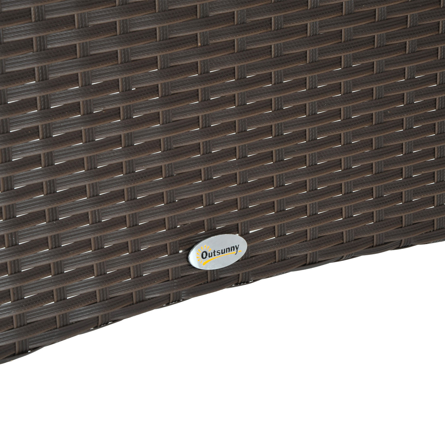 Sodo valgomojo stalas, poliratano, saugumo stiklas, rudas / juodas, 150 x 85 x 74 cm - Image 8