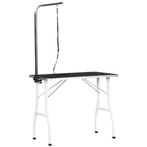 Kokkupandav koerte hoolduslaud, must, 91,5 x 61,5 x 76 cm, kuni 150 kg