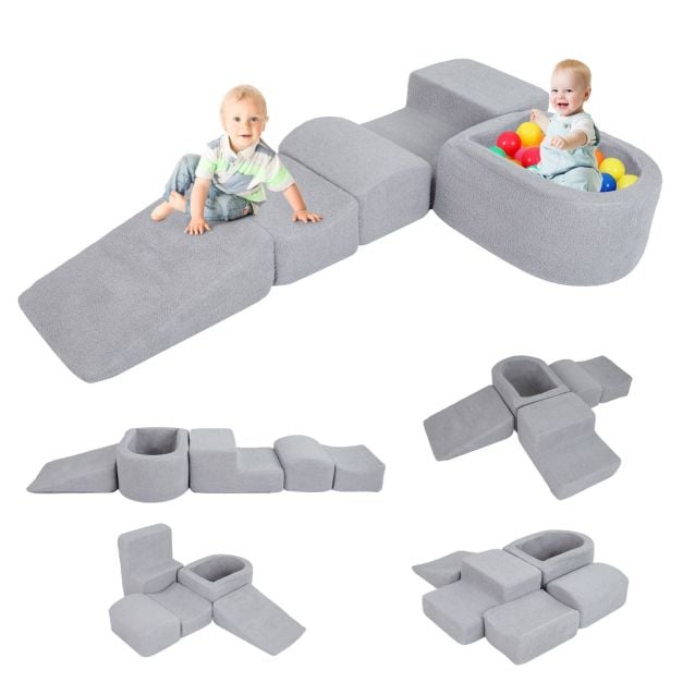 5 dalių minkštas laipiojimo rinkinys-pilkas - Image 4