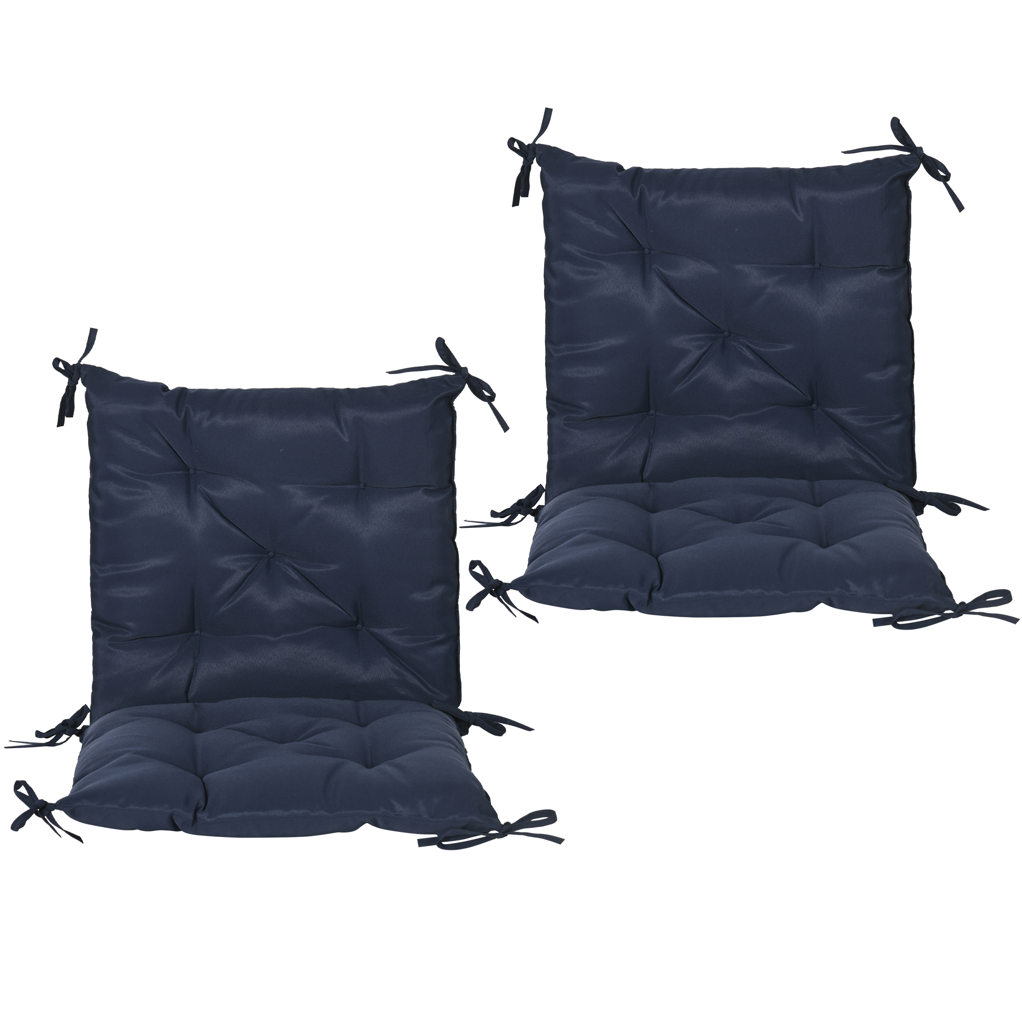 2 dalių kėdės pagalvėlių rinkinys, tamsiai mėlyna, 98 x 50 x 8 cm - Image 7