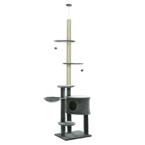 Laest laeni kassipuu, tumehall, 55 x 45 x 220-265 cm