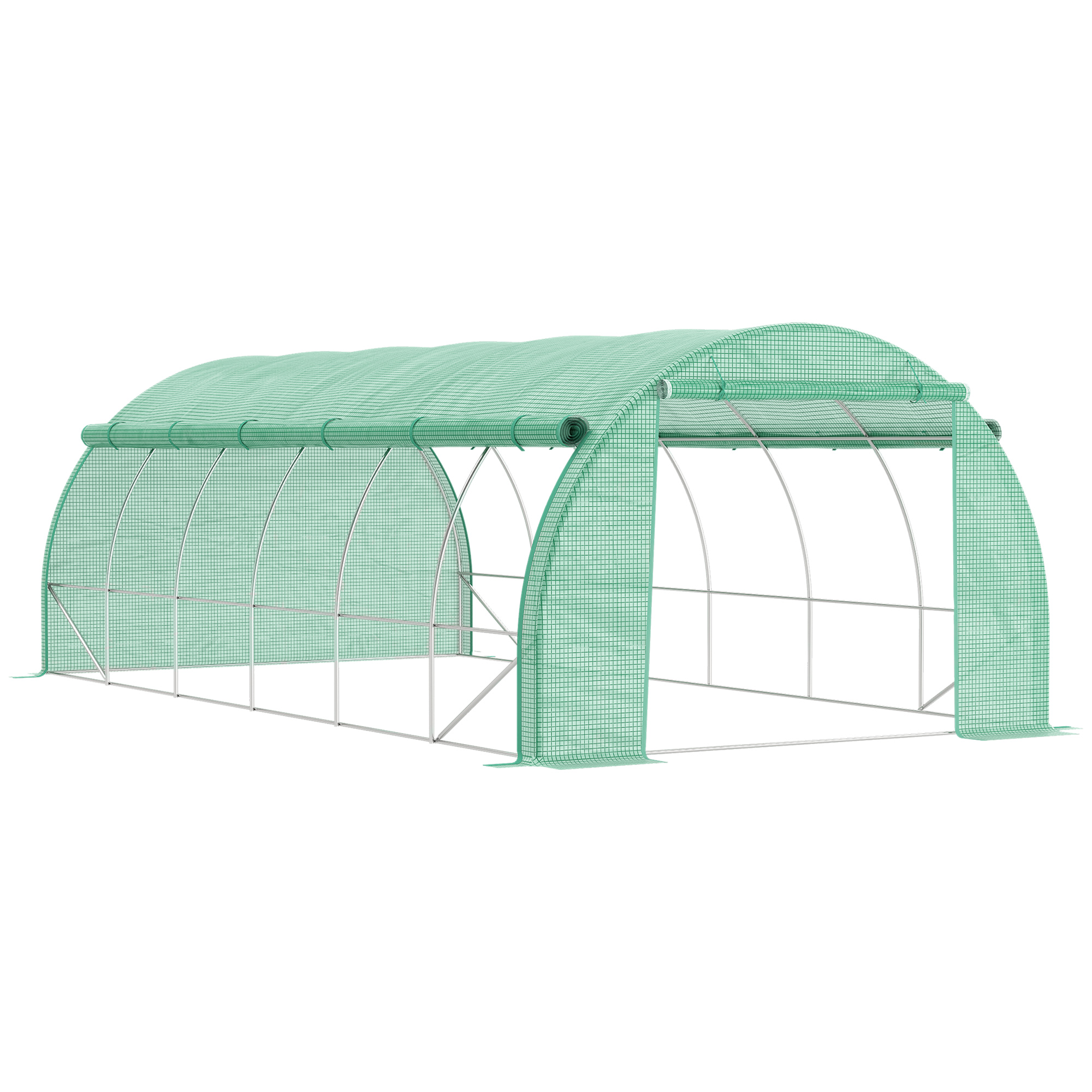 Folioonkasvuhoone, 6 x 3 x 2 m, roheline