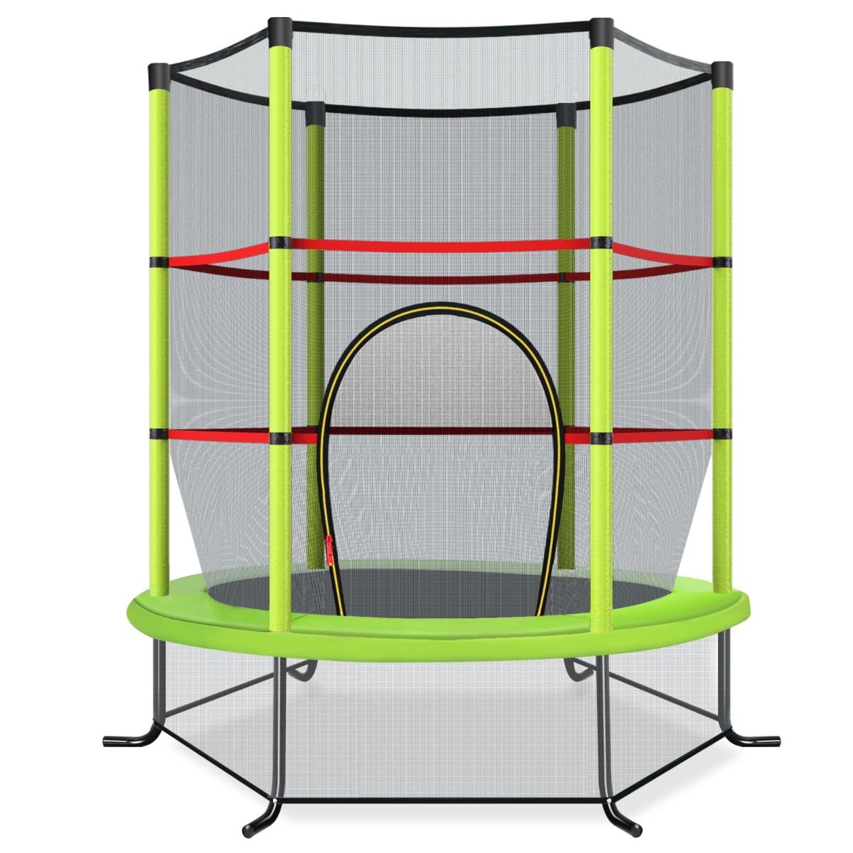 Ø140cm žalias sodo batutas su apsauginiu tinklu - Image 5