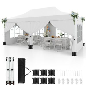 Pop Up telts 3x6m, 6 sānu sienas, balts